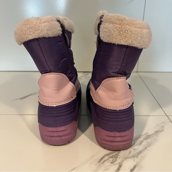 Nova Mountain Kids Purple and Pink Snow Boots Size 5 - Picture 3 of 5